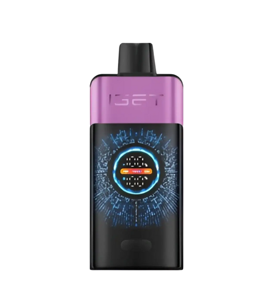 Iget one cherry monster vape pen in purple and black with glowing digital display for iget vapes and iget pro users