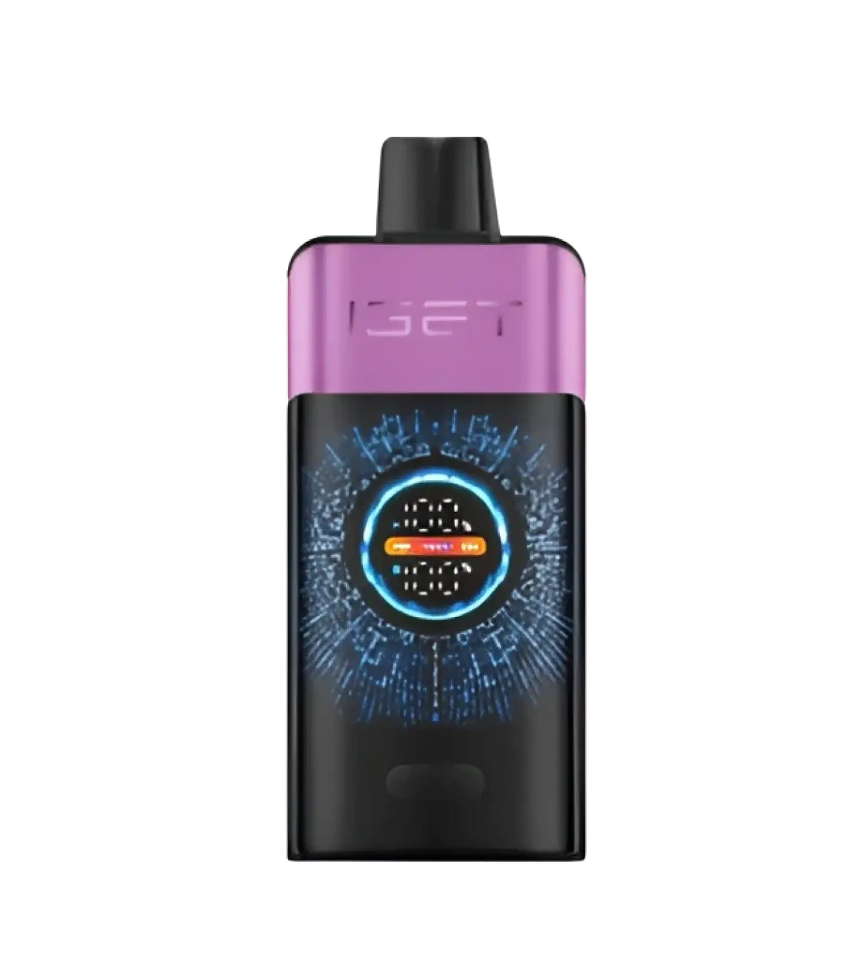 Iget one chups grape vape pen in purple and black with glowing digital display from iget vapes pro series